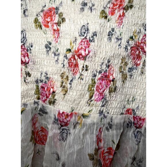 sundance - NWT - womens flowy foral button up long sleeve top - XS - Picture 8 of 9